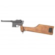 Макет пистолет Маузер, с деревянной кобурой-прикладом (Германия) DE-1025 - фото № 2
