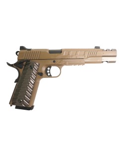 Страйкбольный пистолет KJW KP-16 Colt 1911/M45A1 Gas FDE, удлин. ствол