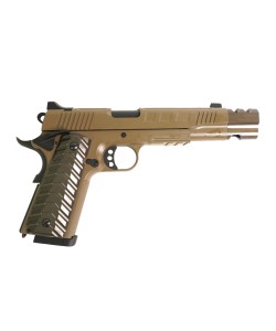 Страйкбольный пистолет KJW KP-16 Colt 1911/M45A1 CO₂ FDE, удлин. ствол