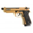 Страйкбольный пистолет KJW Beretta M9A1 TBC CO₂ Tan, удлин. ствол - фото № 1