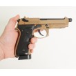 Страйкбольный пистолет KJW Beretta M9A1 TBC CO₂ Tan, удлин. ствол - фото № 18