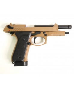 Страйкбольный пистолет KJW Beretta M9A1 TBC CO₂ Tan, удлин. ствол