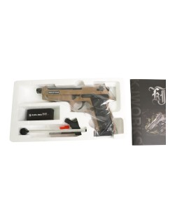 Страйкбольный пистолет KJW Beretta M9A1 TBC CO₂ Tan, удлин. ствол