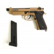 Страйкбольный пистолет KJW Beretta M9A1 TBC CO₂ Tan, удлин. ствол - фото № 4