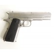 Страйкбольный пистолет WE Colt M1911A1 Silver, черные накладки (WE-E006B TAC) - фото № 9