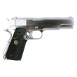 Страйкбольный пистолет WE Colt M1911A1 Silver, черные накладки (WE-E006B TAC) - фото № 2
