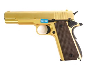 Страйкбольный пистолет WE Colt M1911A1 Gold (WE-E007)
