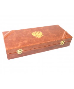 Подарочный кейс-футляр для штык-ножа «Ретро» (натур. кожа) герб России