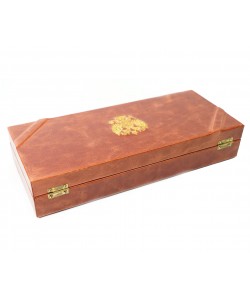 Подарочный кейс-футляр для штык-ножа «Ретро» (натур. кожа) герб России