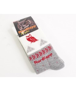 Термоноски зимние NordKapp 518 G (серый, сова)