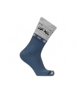 Термоноски зимние NordKapp 515 G Indigo (серо-синий, олени)
