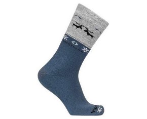 Термоноски зимние NordKapp 515 G Indigo (серо-синий, олени)