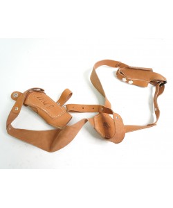 Кобура оперативная для ПМ, X-образная с обоймой (нат. кожа-юфть) коричневая