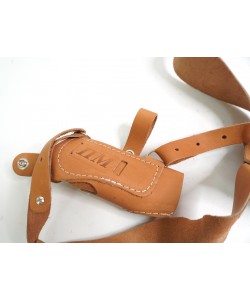 Кобура оперативная для ПМ, X-образная с обоймой (нат. кожа-юфть) коричневая