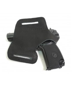 Кобура-бабочка поясная для ПМ (нат. кожа) черная