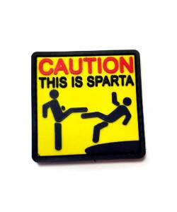 Шеврон ”Caution: This is Sparta”, PVC на велкро, 55x55 мм