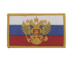 Шеврон ”Флаг Россия Герб”, вышивка, 55x90 мм