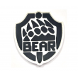 Шеврон ”Bear ЧВК”, PVC на велкро, 80x75 мм (Black) - фото № 1