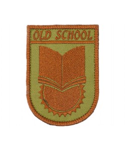 Шеврон ”Олд скул”, вышивка (олива темный)