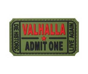Шеврон ”Valhalla admit one”, PVC на велкро (олива)
