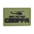 Шеврон ”Get to the Chopper”, PVC на велкро, 75x50 мм (Olive) - фото № 1
