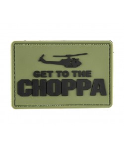 Шеврон ”Get to the Chopper”, PVC на велкро, 75x50 мм (Olive)
