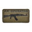 Шеврон ”AK Operator”, PVC на велкро, 80x40 мм (Olive) - фото № 1