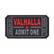 Шеврон ”Valhalla admit one”, PVC на велкро (черный) - фото № 1