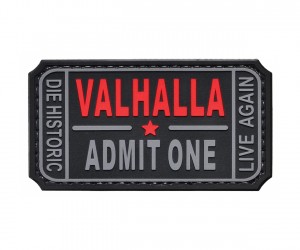 Шеврон ”Valhalla admit one”, PVC на велкро (черный)