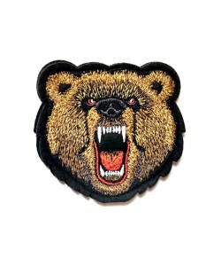 Шеврон ”Медведь оскал”, вышивка