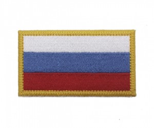 Шеврон ”Флаг Триколор” яркий, вышивка, 45x80 мм