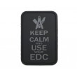 Шеврон ”Keep Calm and EDC”, PVC на велкро, 75x50 мм (черный) - фото № 1
