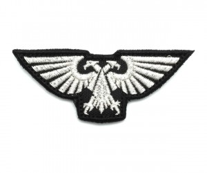 Шеврон ”Имперский орел Вархаммер”, вышивка (серебро)