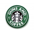 Шеврон ”I love Guns & Coffee”, PVC на велкро, 60x60 мм - фото № 1
