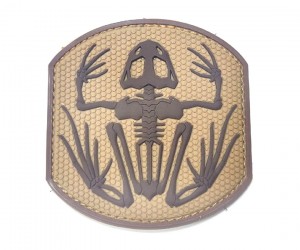 Шеврон ”Frog Skeleton”, PVC на велкро, 70x70 мм (Tan)