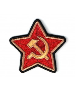 Шеврон ”Звезда, серп и молот”, вышивка
