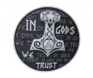 Шеврон ”Мьелнир In Gods we trust”, PVC на велкро
