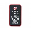 Шеврон ”Keep Calm & Shoot them”, PVC на велкро, 90x50 мм - фото № 1