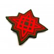 Шеврон ”Звезда Руси”, вышивка (красная на оливе) - фото № 1