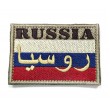 Шеврон ”Флаг Россия Сирийский вариант”, вышивка, 60x80 мм (койот) - фото № 1
