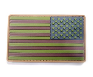 Шеврон ”Флаг США” правый, PVC на велкро, 50x80 мм (мультикам)