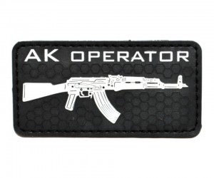 Шеврон ”AK Operator”, PVC на велкро, 80x40 мм (Black)