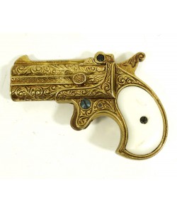 Макет пистолет Дерринджера двуствольный, латунь (США, 1866 г.) DE-1262-L