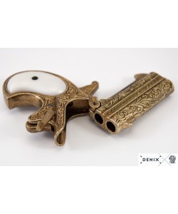 Макет пистолет Дерринджера двуствольный, латунь (США, 1866 г.) DE-1262-L