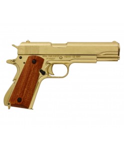 Макет пистолет Colt M1911A1 .45, золотистый (США, 1911 г.) DE-5312