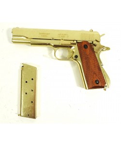 Макет пистолет Colt M1911A1 .45, золотистый (США, 1911 г.) DE-5312