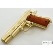 Макет пистолет Colt M1911A1 .45, золотистый (США, 1911 г.) DE-5312 - фото № 7
