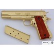 Макет пистолет Colt M1911A1 .45, золотистый (США, 1911 г.) DE-5312 - фото № 9