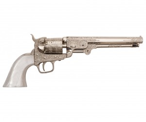 Макет револьвер морского офицера Colt Navy, перламутр. рукоять (США, 1851 г.) DE-6040