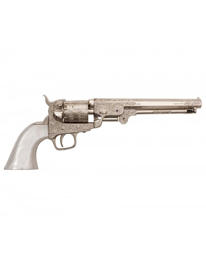 Макет револьвер морского офицера Colt Navy, перламутр. рукоять (США, 1851 г.) DE-6040